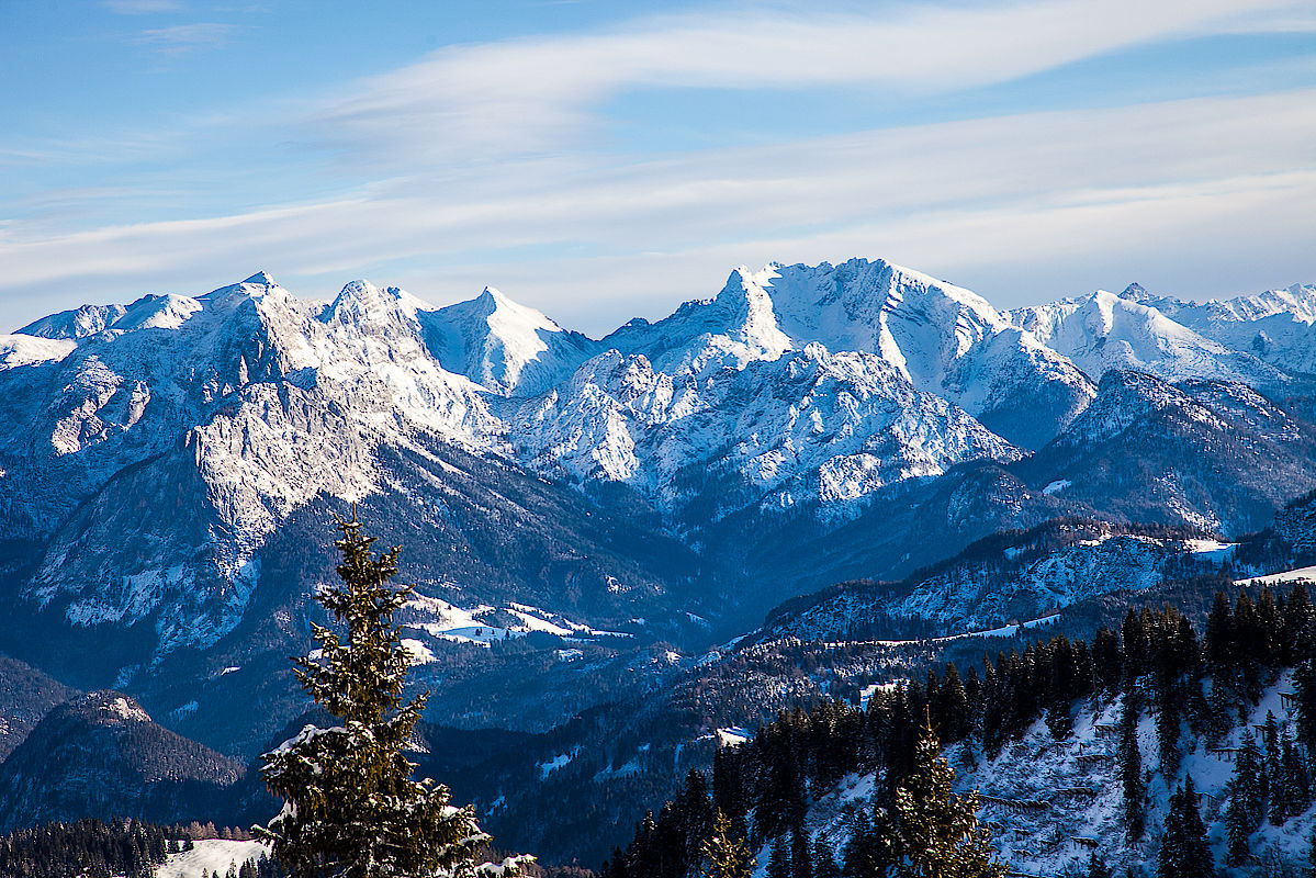Blick in die Berchtesgadener Alpen. 