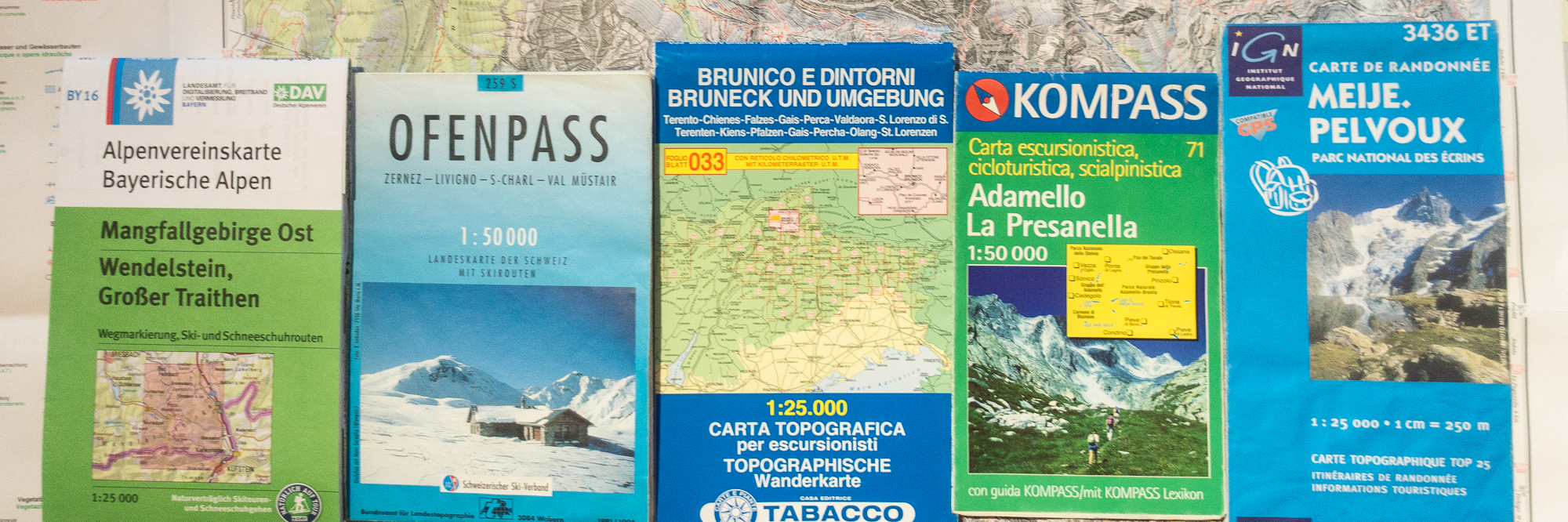 Wanderkarten und topografische Karten für die Alpen