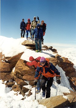 Am Gipfelgrat der Dufourspitze