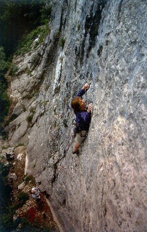 Sabine in einer 6a in Sorisole