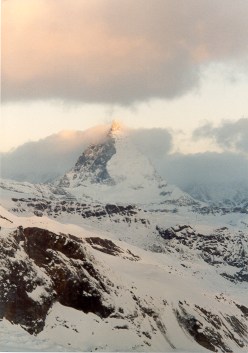 Übers Matterhorn ziehen bereits wieder Wolken herein