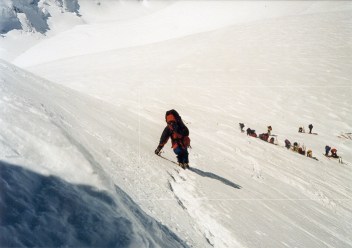 Aufstieg zum windgeschützten Winterraum