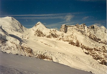 Castor, Pollux und Breithorn