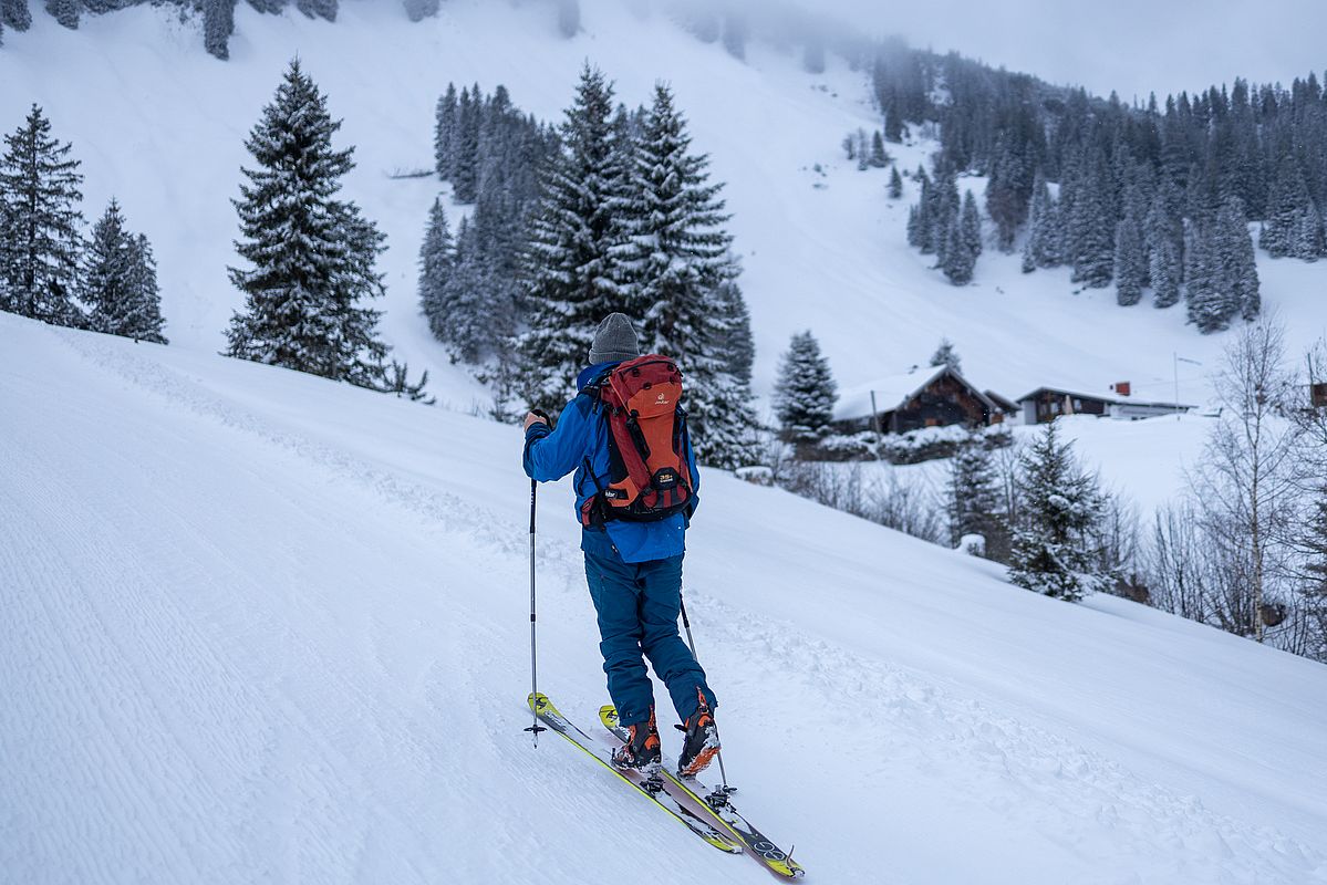 Aufstieg über Drei-Tannen-Piste zur Unteren Firstalm
