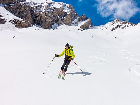 Abfahrt von der Grauen Scharte, Hohe Tauern Abfahrt von der Grauen Scharte, Hohe Tauern