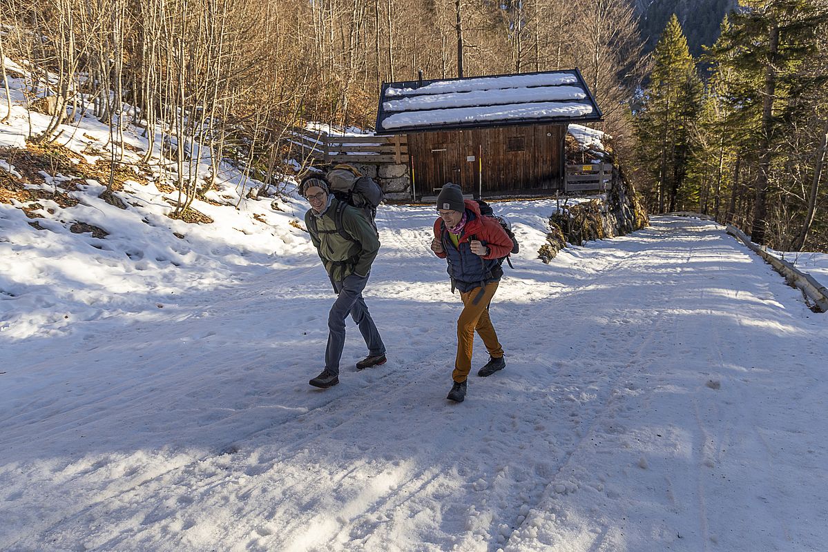 Auf etwa der Hälfte der Rodelbahn liegt noch Schnee
