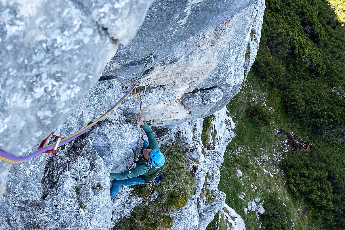 Daniel in der 2. Seillänge
