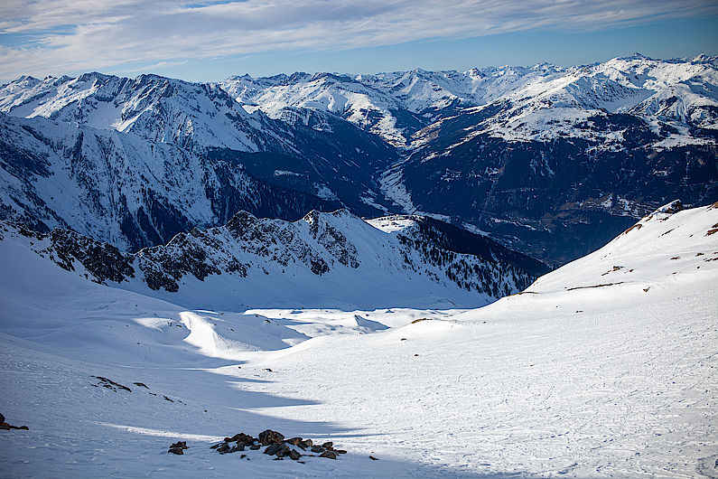 Blick zurück vom Skidepot