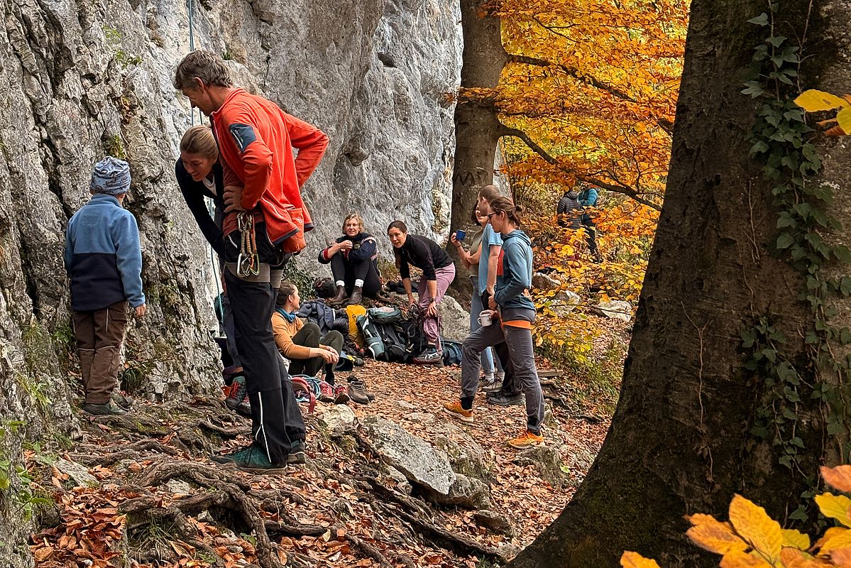 Trotz eher schlechtem Wetter war eine nette Gruppe am Start