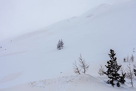 Schlechte Sicht und Sahara-Staubablagerungen an der Karspitze Schlechte Sicht und Sahara-Staubablagerungen an der Karspitze