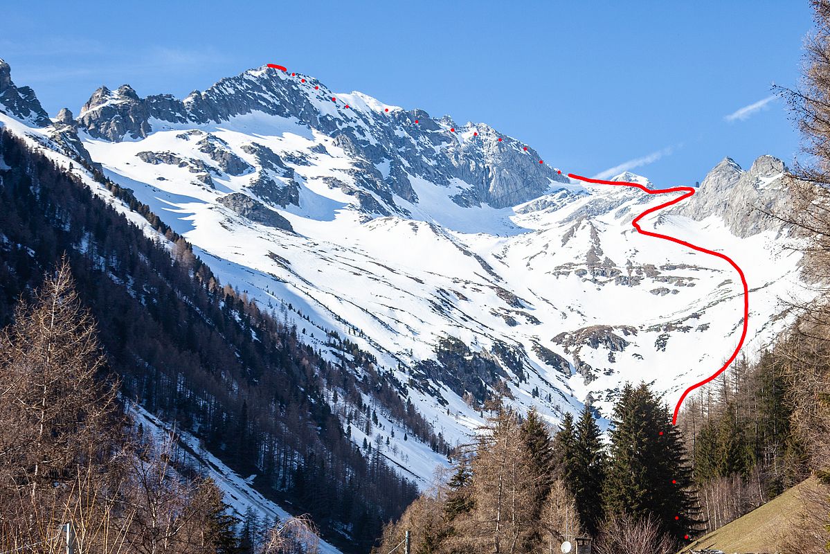 Der Schwarzenstein aus dem Rotbachtal