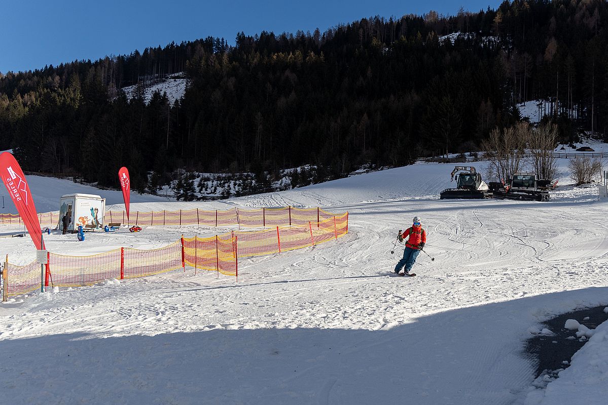 Im unteren Teil dann auf der Piste