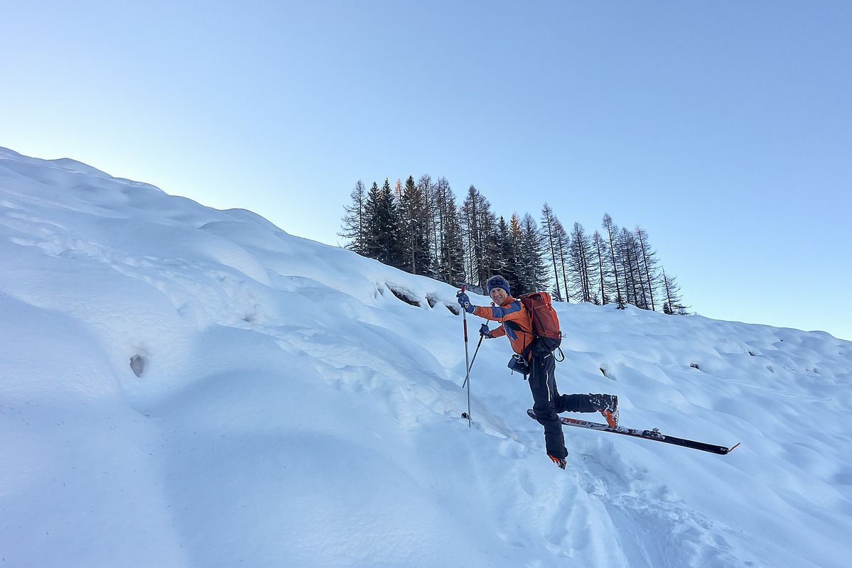Spitzkehre im Bereich der Koberalm