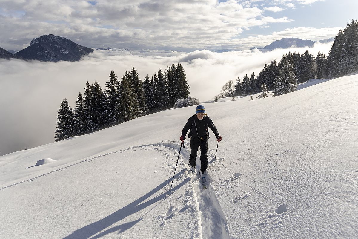 Oberhalb der Schoisseralm - wäre auch ein Traumhang für die Abfahrt gewesen heute