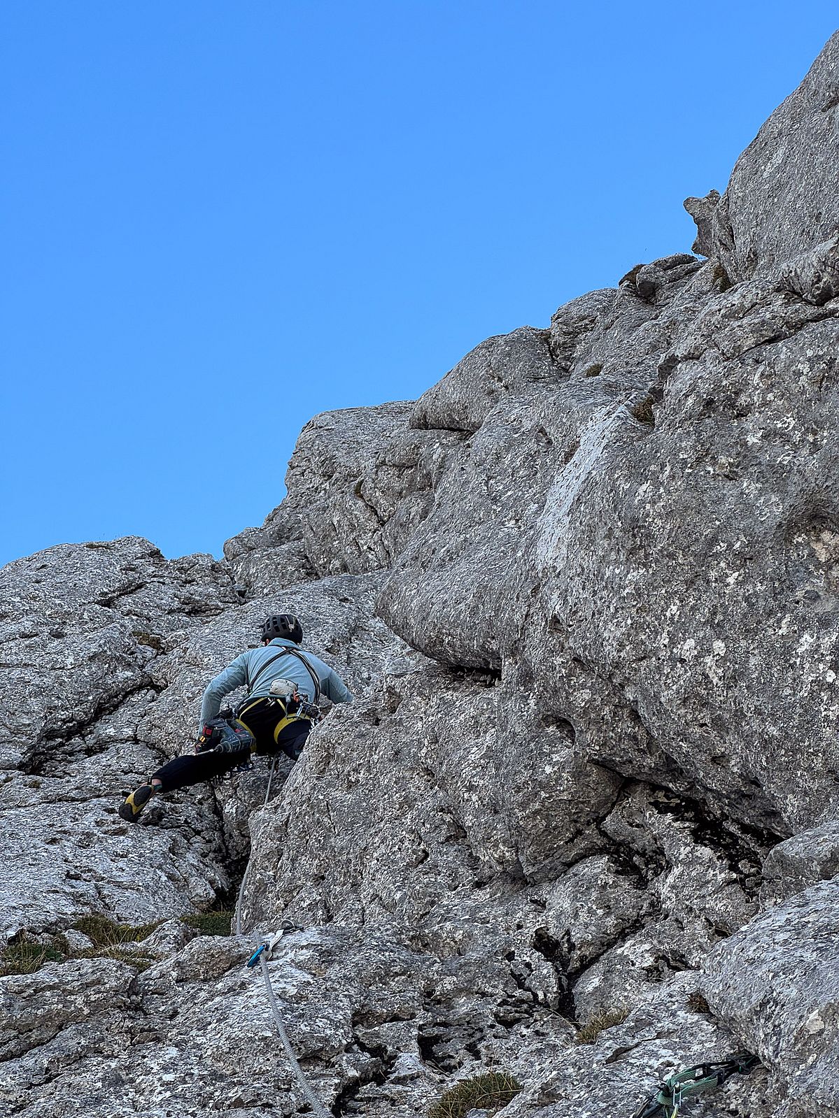 Blick in die vierte Seillänge