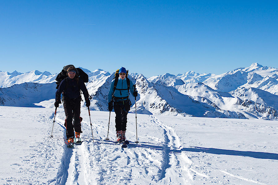 Tolle Aussicht kurz vor dem Pfaffenjoch 