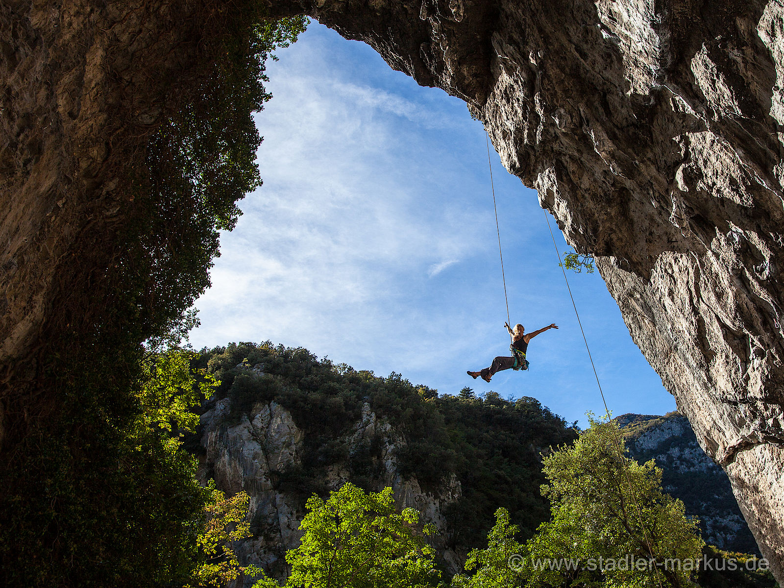 Klettern im Klettergebiet La Gola bei Arco