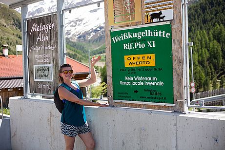 Start in Melag zur Weißkugelhütte Start in Melag zur Weißkugelhütte