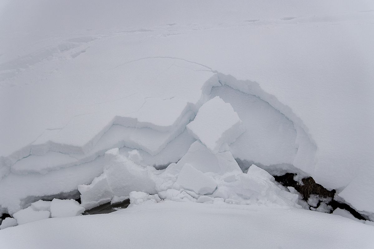 Erfolgreicher Böschungstest in einem Bachgraben.