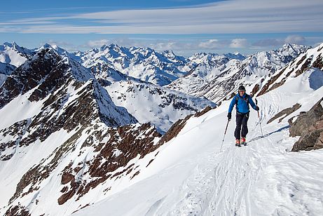 Grandioses Gipfelpanorama am Hinteren Kitzkogel Grandioses Gipfelpanorama am Hinteren Kitzkogel