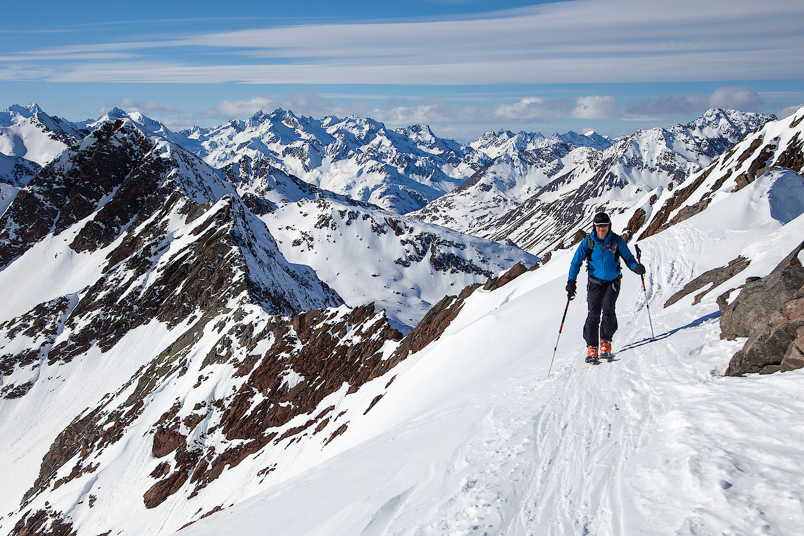 Die letzten Meter zum hinteren Kitzkogel - einem der schönsten Skigipfel im Timmelstal