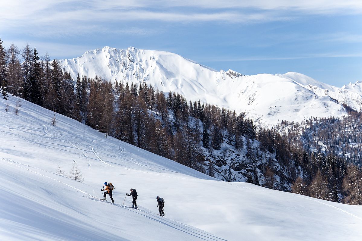 Kurz nach der Naviser Hütte - im Hintergrund die Schafseitenspitze. 