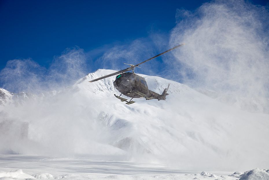 Der Heli im Anflug Der Heli im Anflug