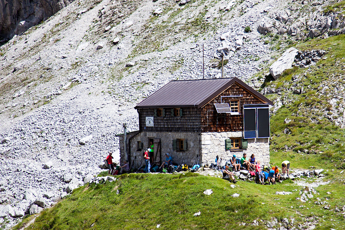 Hütten im Kaisergebirge