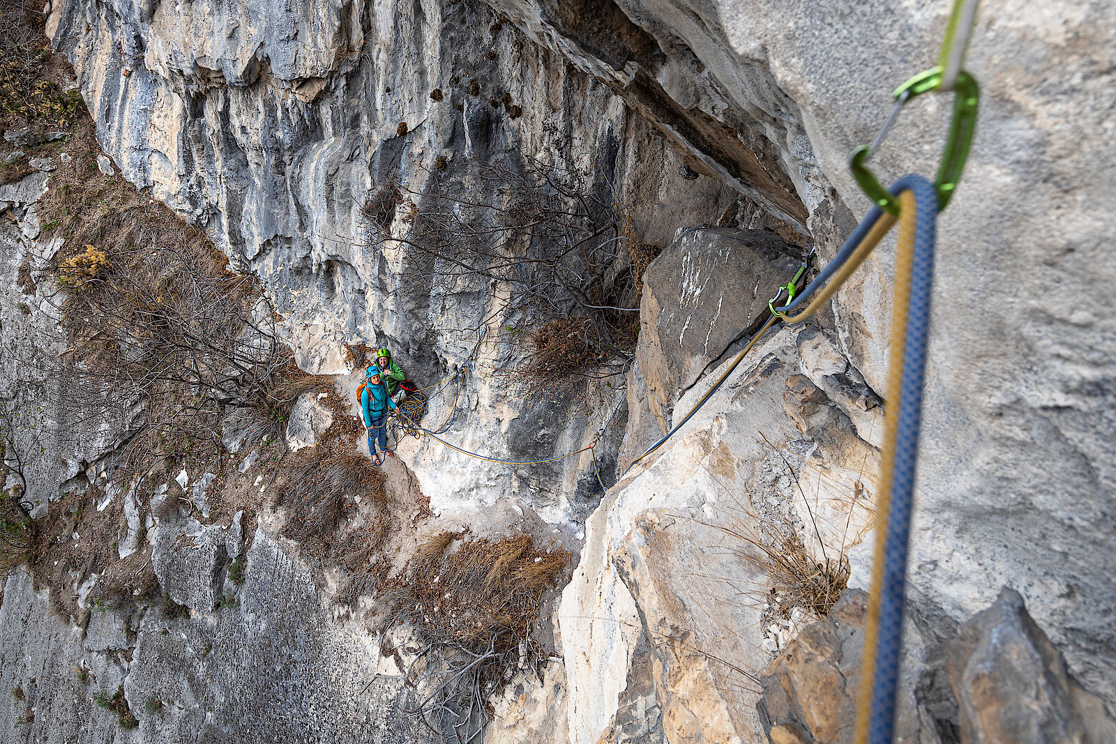 Die alpinere Hälfte der Tour beginnt vom Grasband am Ende der Route "Heli"