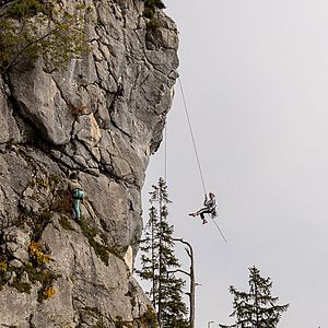 Luftiges Ablassen in Rainbow Warier