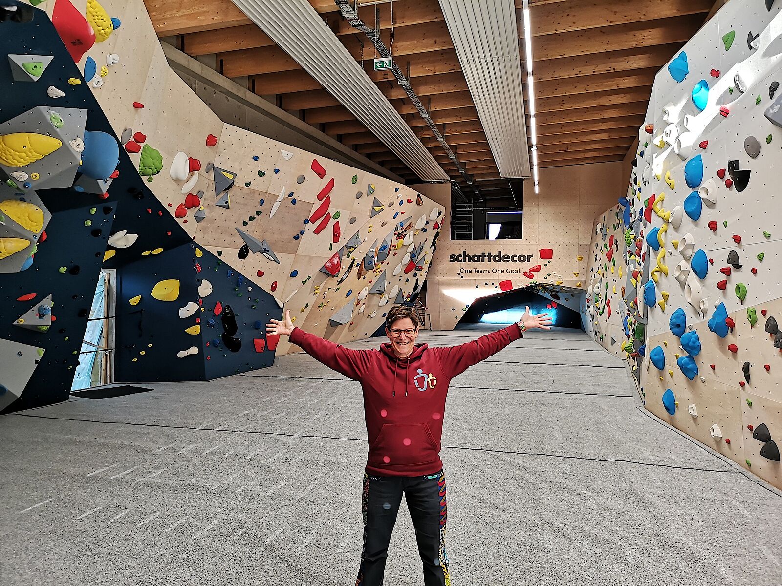 Die Boulderhalle im Basislager Die Boulderhalle im Basislager