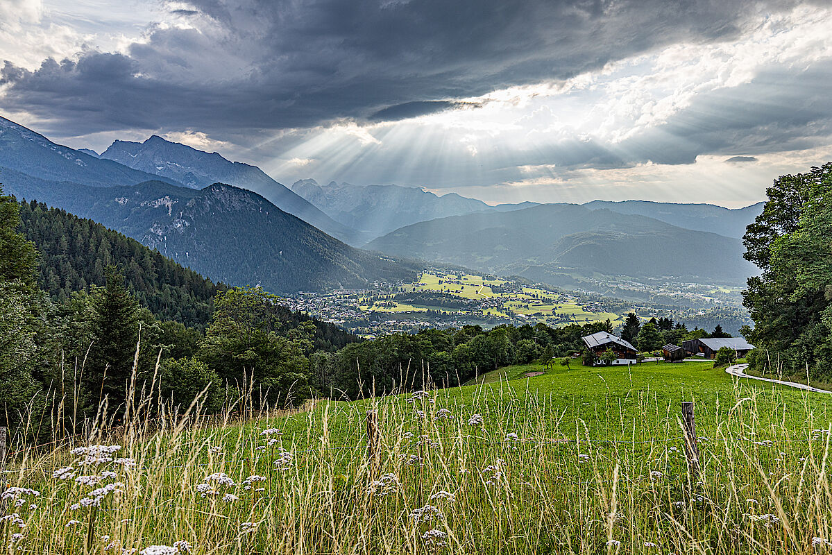 Abendstimmung über dem Berchtesgadener Talkessel
