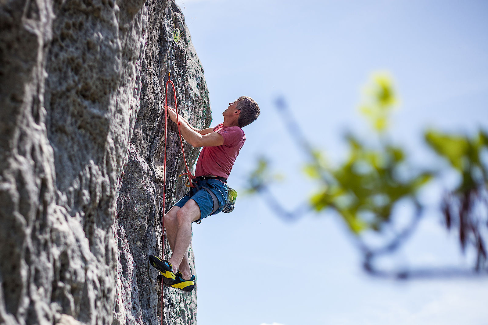 Klettern im Klettergebiet Crosano