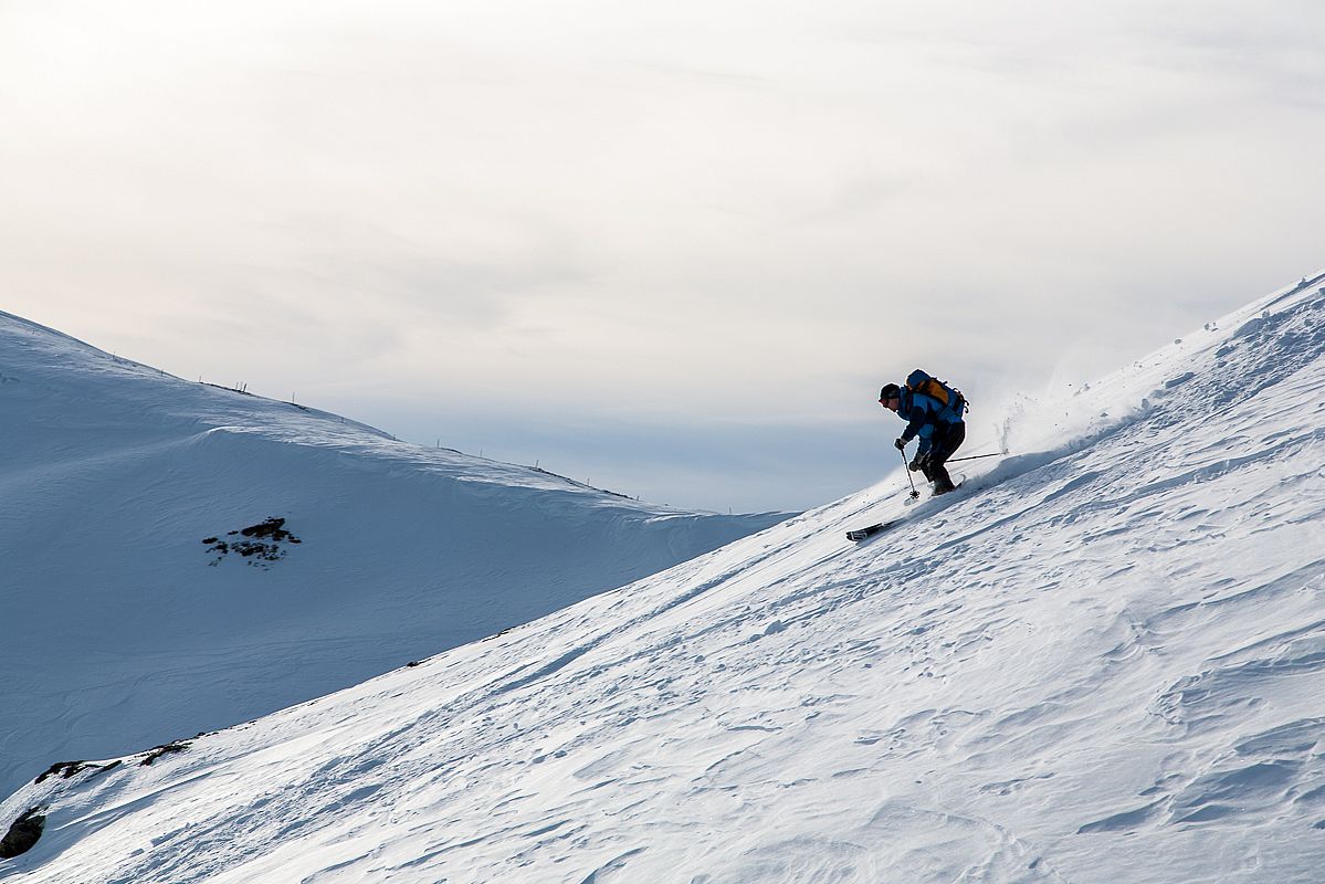 Flotte Abfahrt vom Tanzkogel 