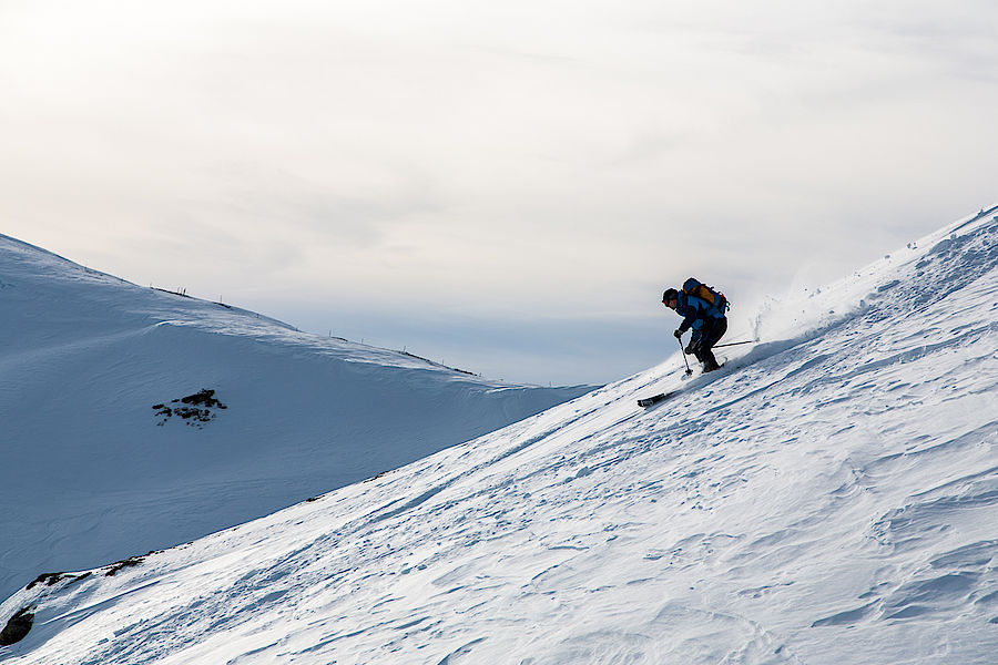 Flotte Abfahrt vom Tanzkogel 