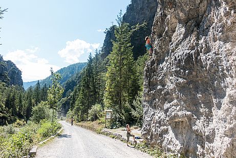 Klettern im Val Bartolo bei Tarvisio Klettern im Val Bartolo bei Tarvisio