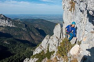 Klettern in der Wendelstein Westwand