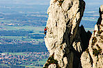 Klettern am Zehetnerturm, hoch über dem Chiemgau
