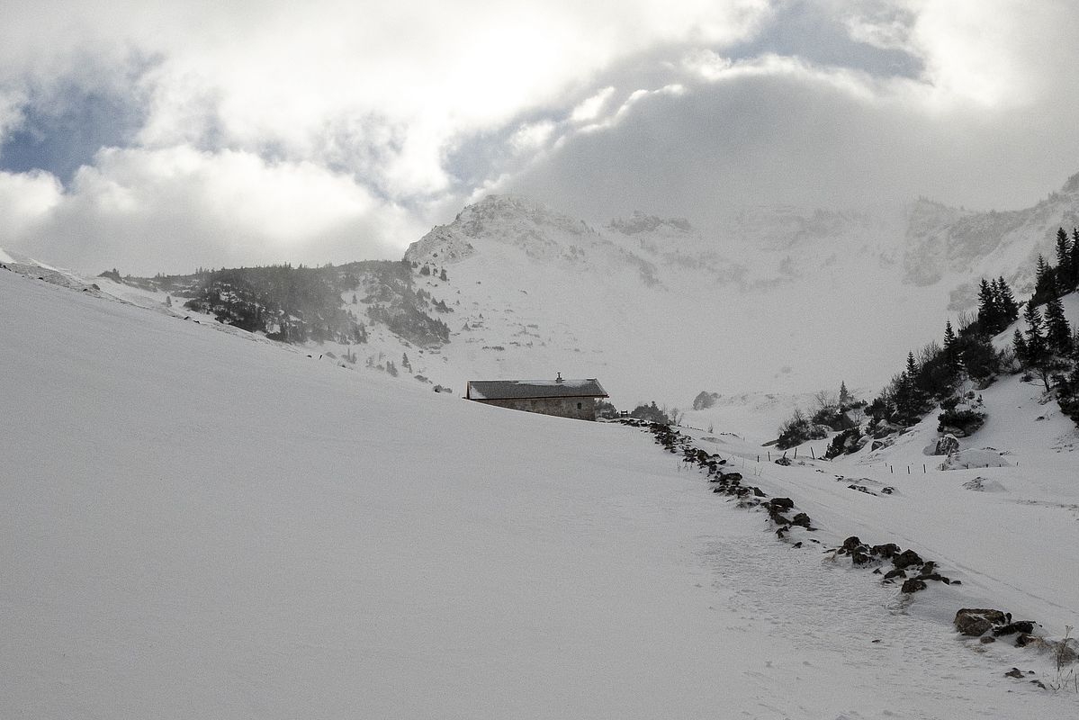 Windige Verhältnisse an der Kleintiefentalalm