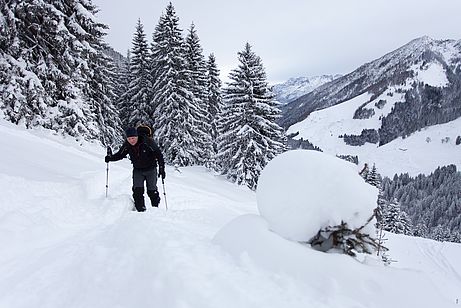 Wenn man die vorhanden Spur verlässt, wirds anstrengend. Wenn man die vorhanden Spur verlässt, wirds anstrengend.