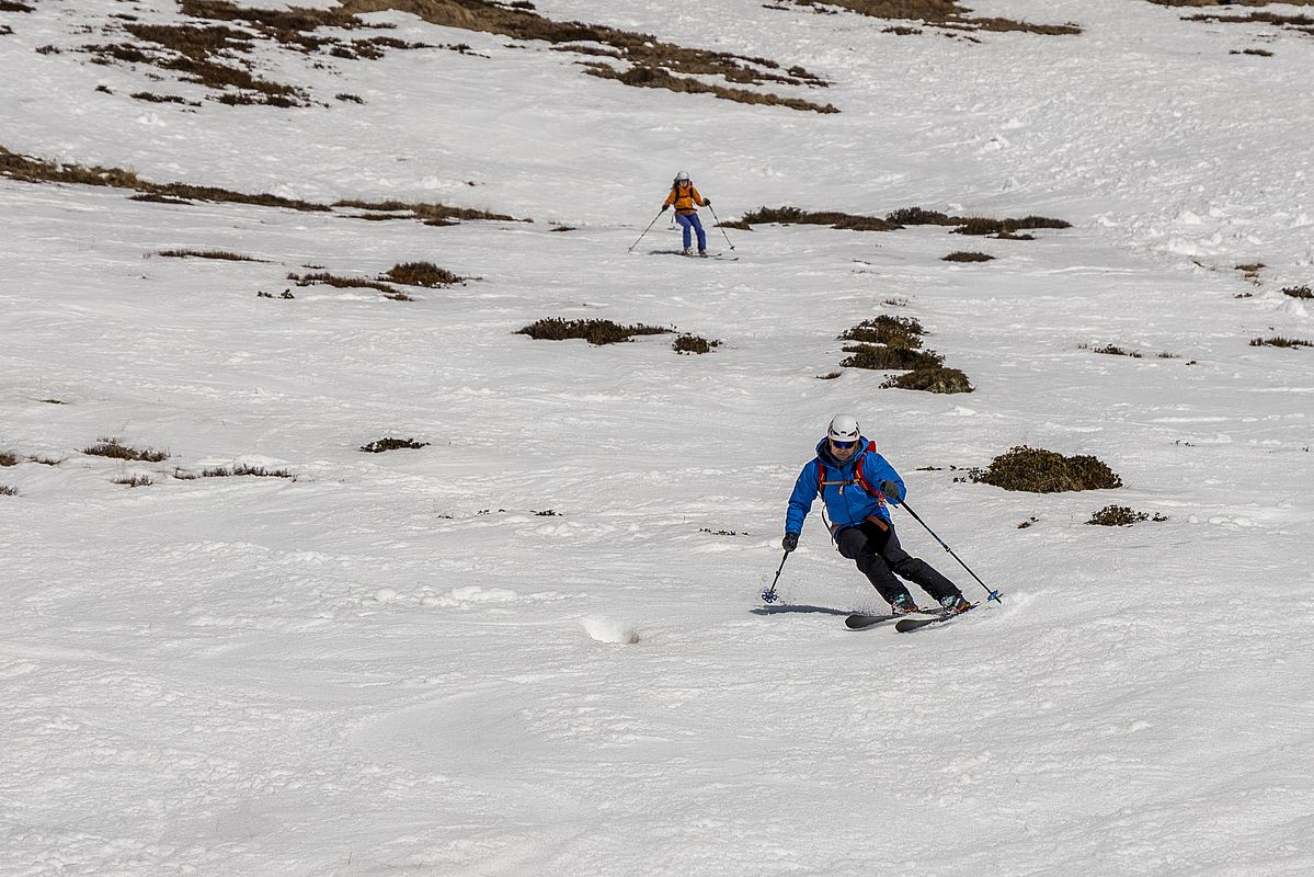 Optimale Firnbedingungen bei der Abfahrt
