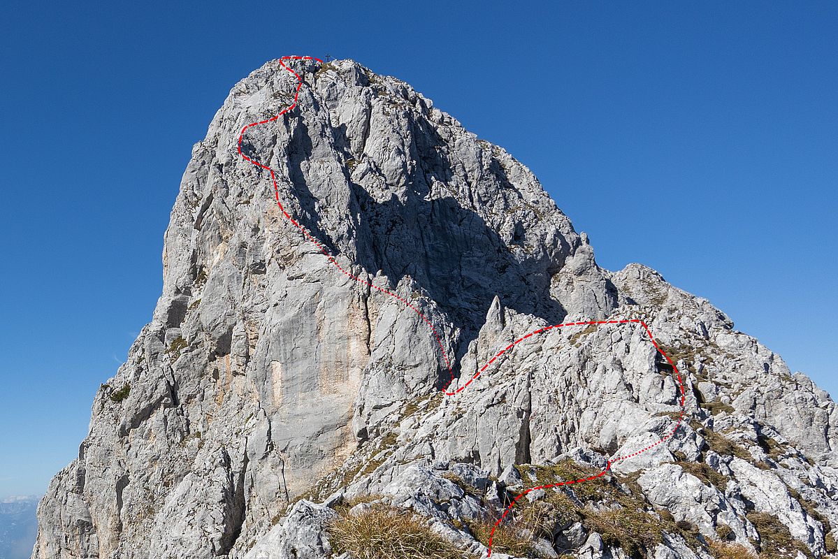 Sonneck-Ostgrat vom Gratbeginn gesehen