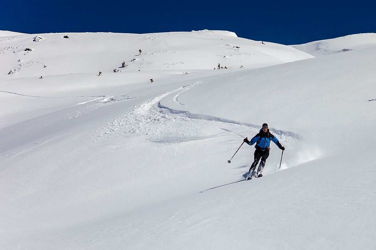 Traumhafte Abfahrt von der Grafennsspitze 