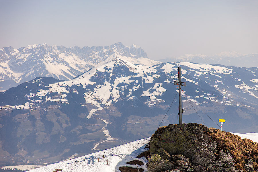 Blick vom Gipfel zum Wilden Kaiser 