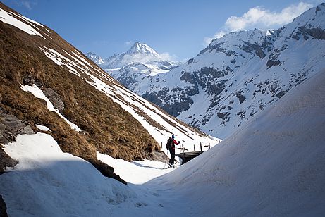 Endlich auf der anderen Seite der Schlucht, Glocknerblick inklusive. Endlich auf der anderen Seite der Schlucht, Glocknerblick inklusive.
