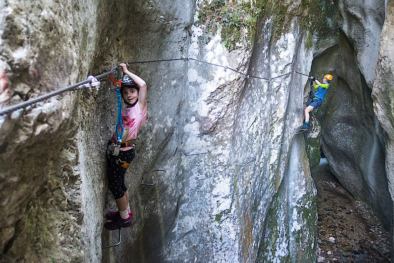 Der Schlucht-Klettersteig am Rio Sallagoni bei Drena