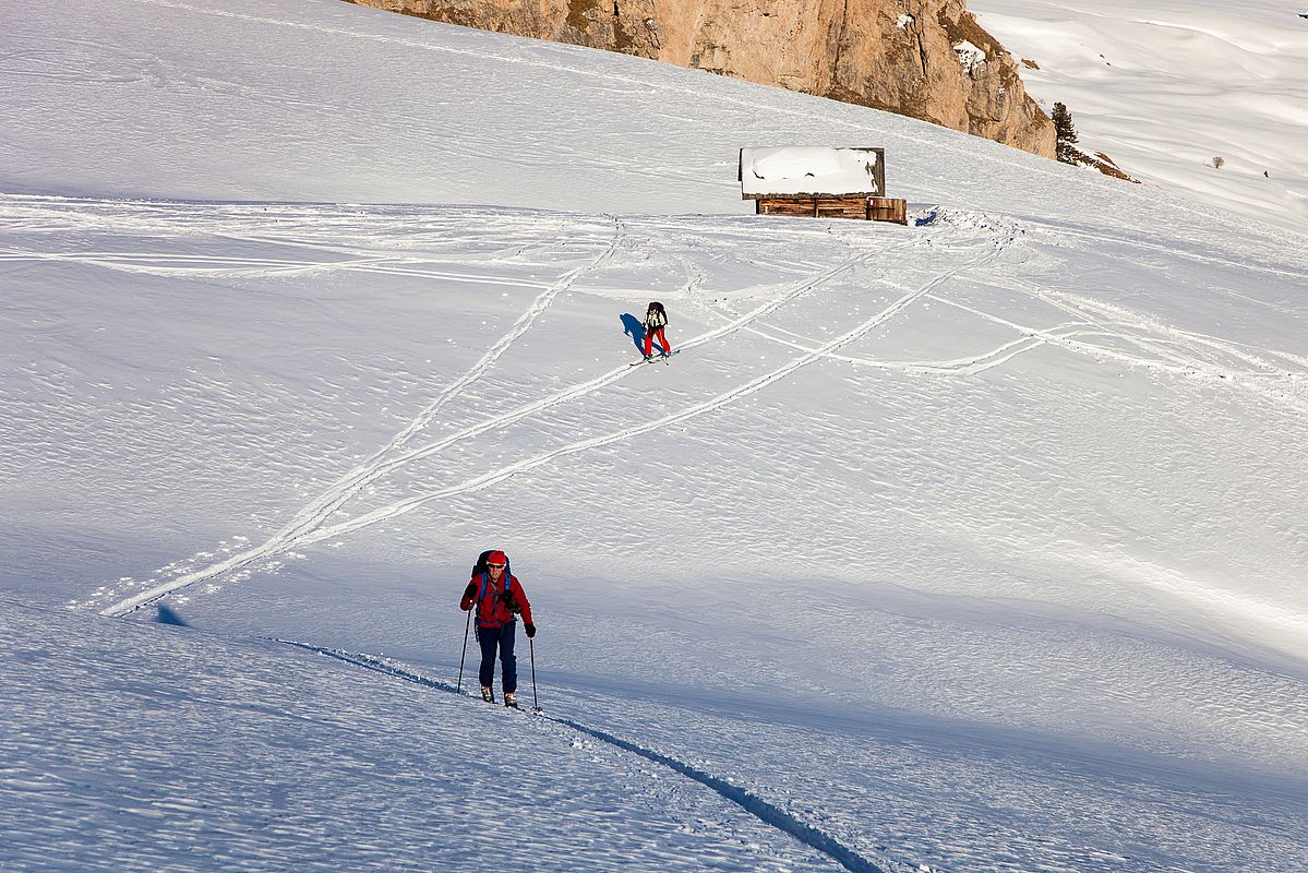 Viel Schnee in den ostseitgen unterhalb der Peitlerscharte