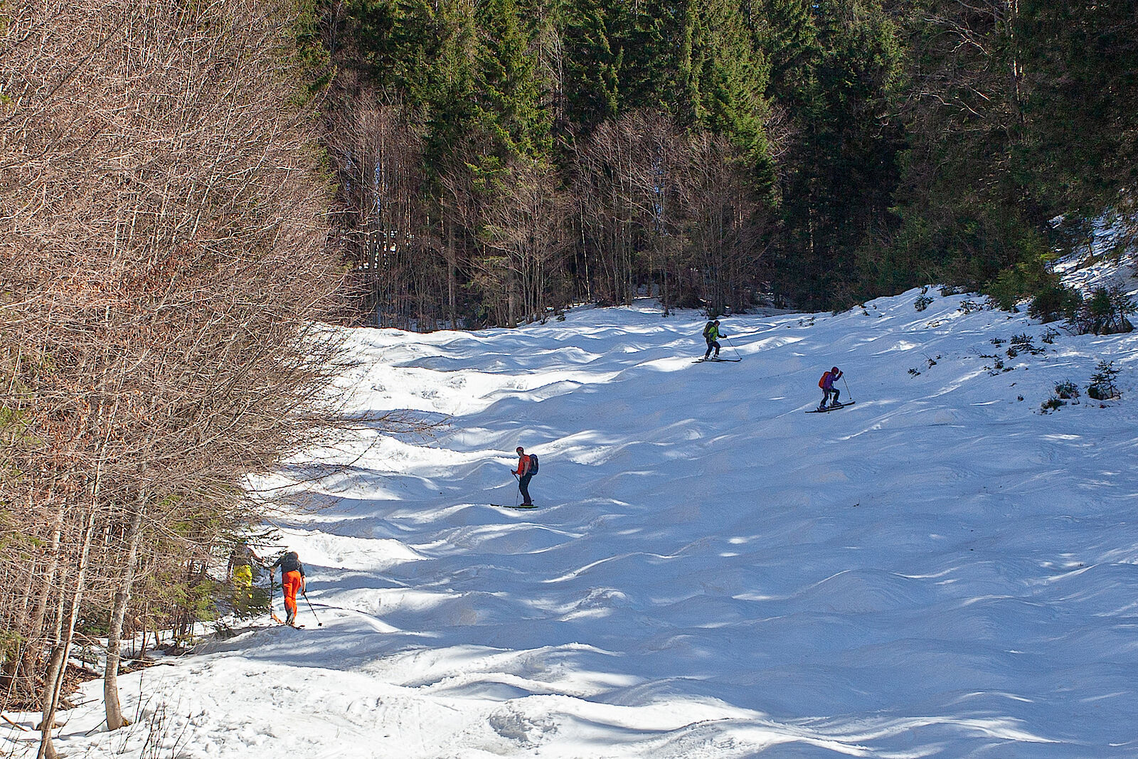 Tourenabfahrt im Lochgraben im Spitzinggebiet