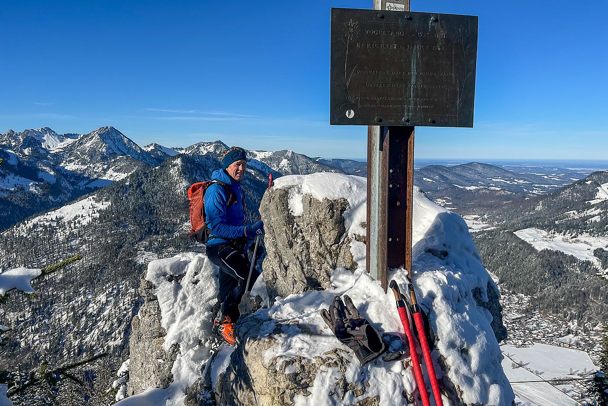 Tiefblick vom Vogelsang auf Bayrischzell