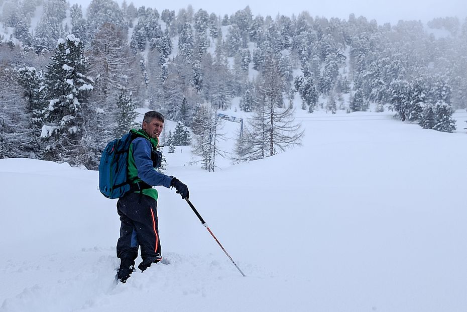 An den flachen Wiesen der Mittelstation beim Aufstieg nach Maseben An den flachen Wiesen der Mittelstation beim Aufstieg nach Maseben